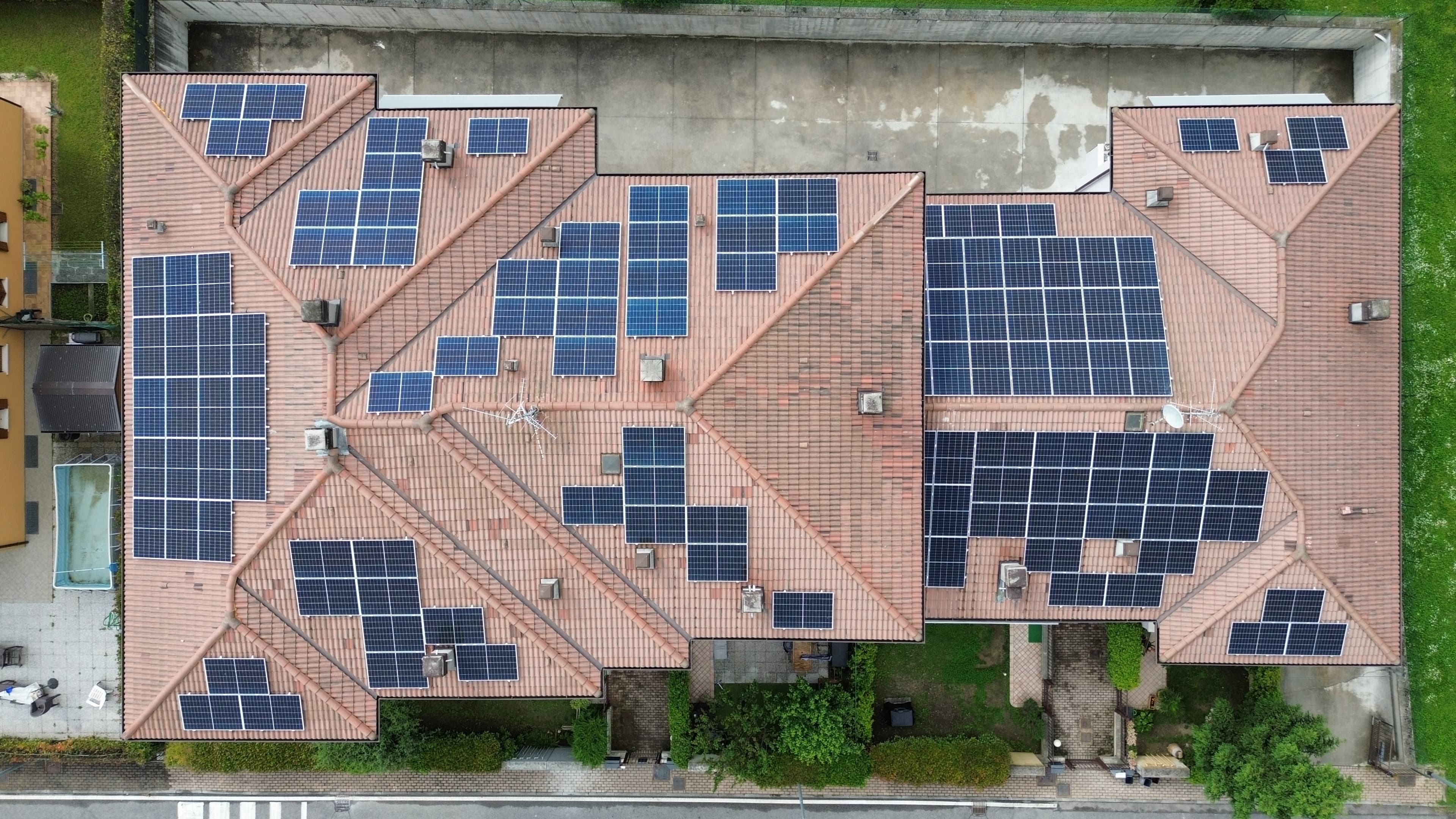 Pannelli solari installati in Nord Italia